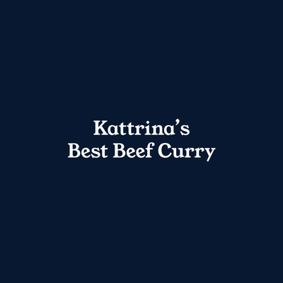 Kattrina's Best Beef Curry